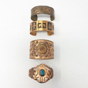 525 Vintage Bell Trading Post solid copper storyteller bracelets jewelry set